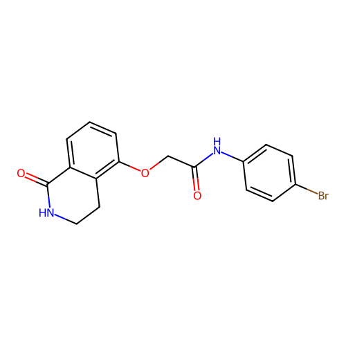 N-(4-bromophenyl)-2-((1-oxo-1,2,3,4-tetrahydroisoquinolin-5-yl)oxy)acetamide structure
