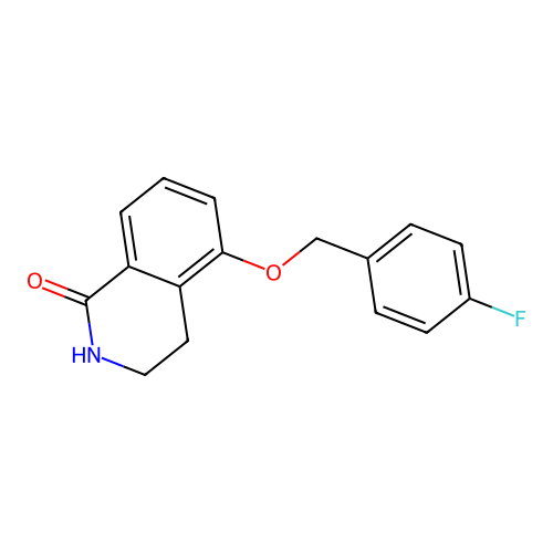 5-((4-fluorobenzyl)oxy)-3,4-dihydroisoquinolin-1(2H)-one structure
