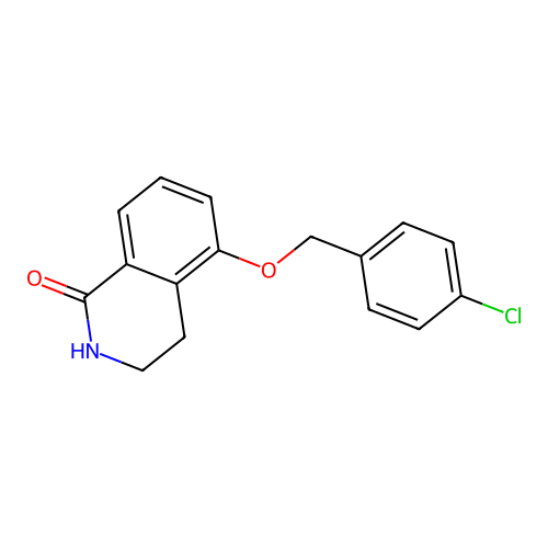 5-((4-chlorobenzyl)oxy)-3,4-dihydroisoquinolin-1(2H)-one structure