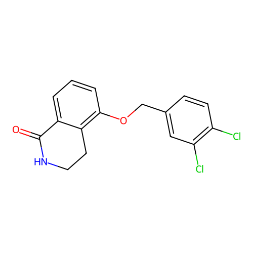 5-((3,4-dichlorobenzyl)oxy)-3,4-dihydroisoquinolin-1(2H)-one structure