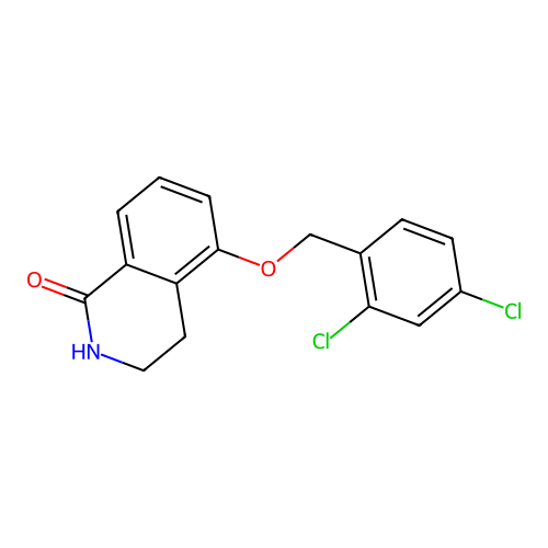 5-((2,4-dichlorobenzyl)oxy)-3,4-dihydroisoquinolin-1(2H)-one structure