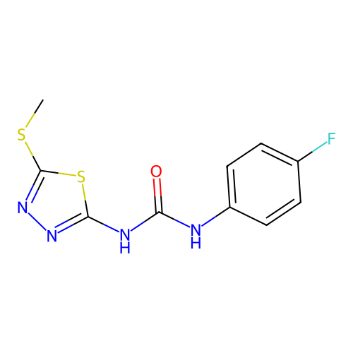 1-(4-Fluorophenyl)-3-[5-(methylsulfanyl)-1,3,4-thiadiazol-2-yl]urea structure