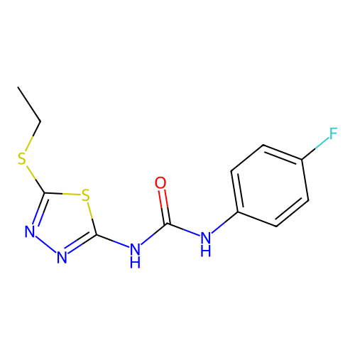 1-(5-(Ethylthio)-1,3,4-thiadiazol-2-yl)-3-(4-fluorophenyl)urea structure