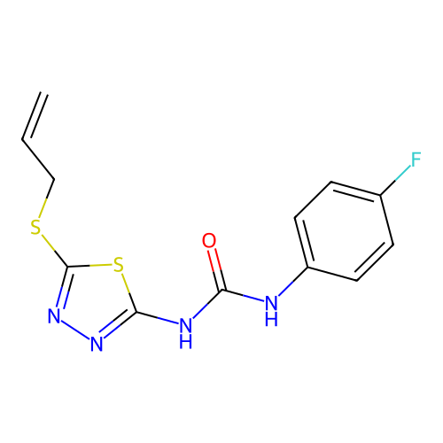 1-(5-(Allylthio)-1,3,4-thiadiazol-2-yl)-3-(4-fluorophenyl)urea structure