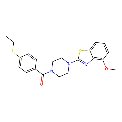 (4-(Ethylthio)phenyl)(4-(4-methoxybenzo[d]thiazol-2-yl)piperazin-1-yl)methanone structure