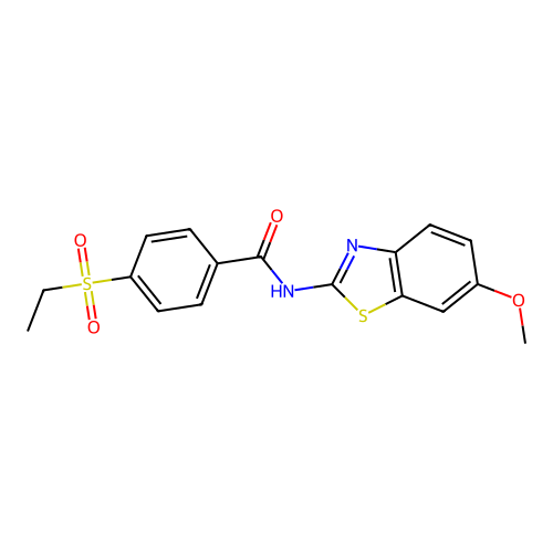 4-(ethylsulfonyl)-N-(6-methoxybenzo[d]thiazol-2-yl)benzamide structure