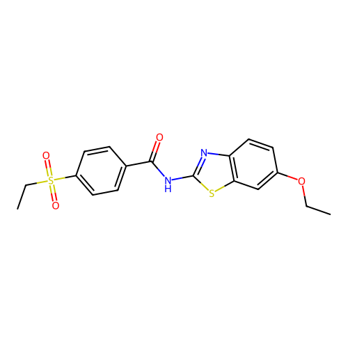 N-(6-ethoxybenzo[d]thiazol-2-yl)-4-(ethylsulfonyl)benzamide structure
