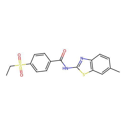 4-(ethylsulfonyl)-N-(6-methylbenzo[d]thiazol-2-yl)benzamide structure