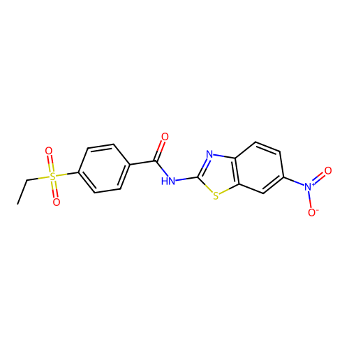 4-(ethylsulfonyl)-N-(6-nitrobenzo[d]thiazol-2-yl)benzamide structure