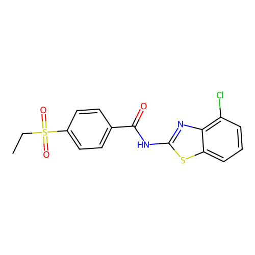 N-(4-chlorobenzo[d]thiazol-2-yl)-4-(ethylsulfonyl)benzamide structure
