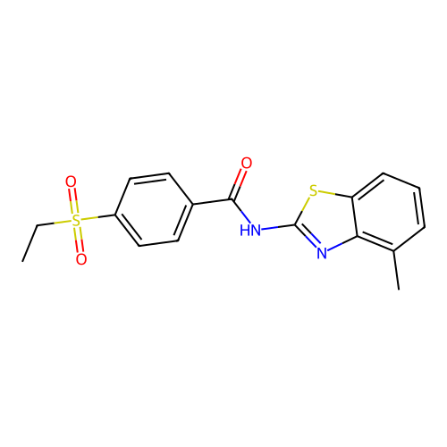 4-(ethylsulfonyl)-N-(4-methylbenzo[d]thiazol-2-yl)benzamide structure