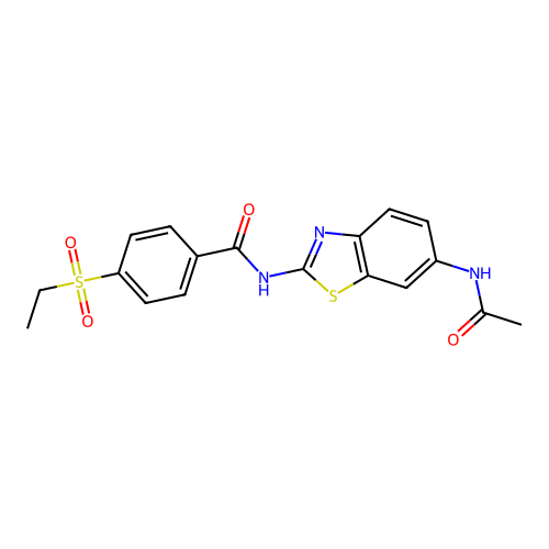 N-(6-acetamidobenzo[d]thiazol-2-yl)-4-(ethylsulfonyl)benzamide structure