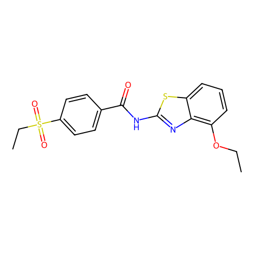 N-(4-ethoxybenzo[d]thiazol-2-yl)-4-(ethylsulfonyl)benzamide structure