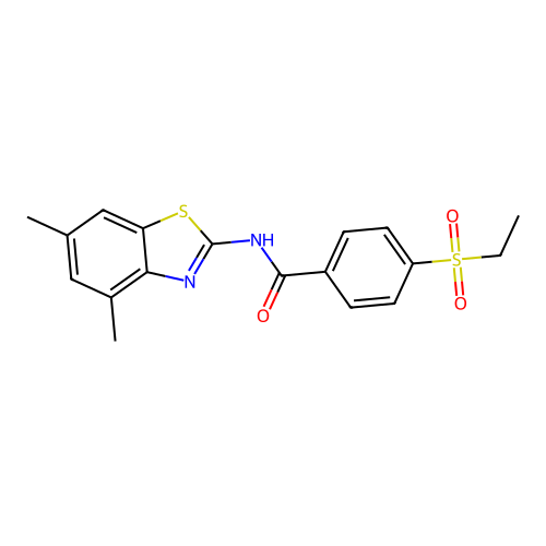 N-(4,6-dimethylbenzo[d]thiazol-2-yl)-4-(ethylsulfonyl)benzamide structure