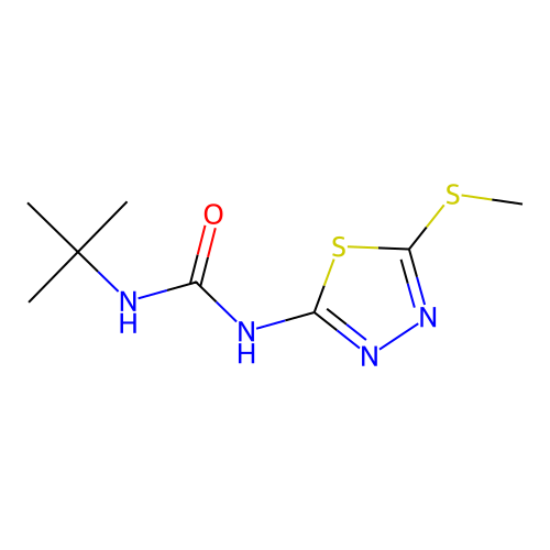 1-(Tert-butyl)-3-(5-(methylthio)-1,3,4-thiadiazol-2-yl)urea structure