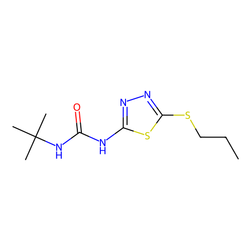 1-(Tert-butyl)-3-(5-(propylthio)-1,3,4-thiadiazol-2-yl)urea structure