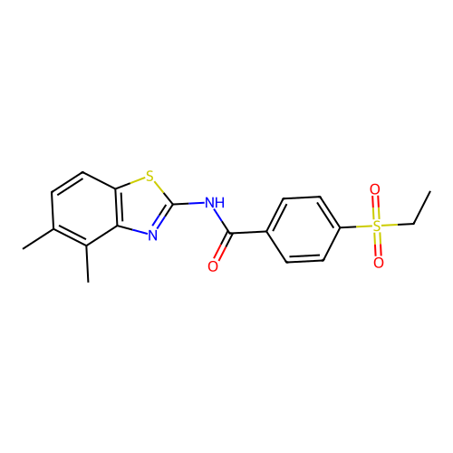 N-(4,5-dimethylbenzo[d]thiazol-2-yl)-4-(ethylsulfonyl)benzamide structure