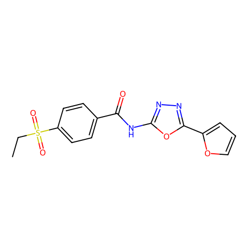 4-(ethylsulfonyl)-N-(5-(furan-2-yl)-1,3,4-oxadiazol-2-yl)benzamide structure