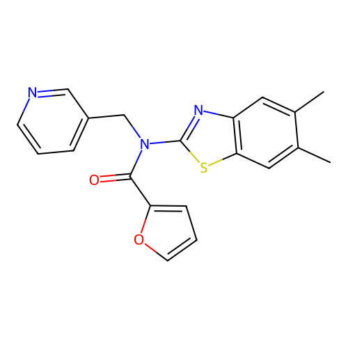 N-(5,6-dimethylbenzo[d]thiazol-2-yl)-N-(pyridin-3-ylmethyl)furan-2-carboxamide structure