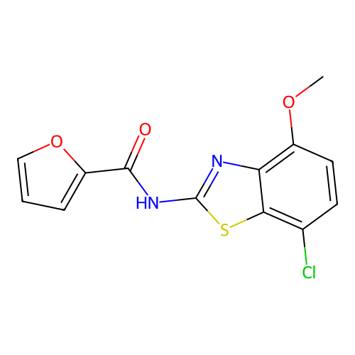 N-(7-chloro-4-methoxybenzo[d]thiazol-2-yl)furan-2-carboxamide structure