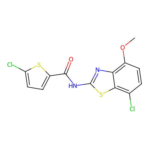 5-chloro-N-(7-chloro-4-methoxybenzo[d]thiazol-2-yl)thiophene-2-carboxamide structure