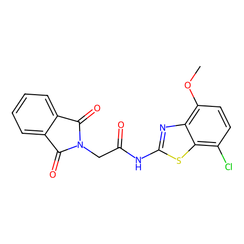 N-(7-chloro-4-methoxybenzo[d]thiazol-2-yl)-2-(1,3-dioxoisoindolin-2-yl)acetamide structure
