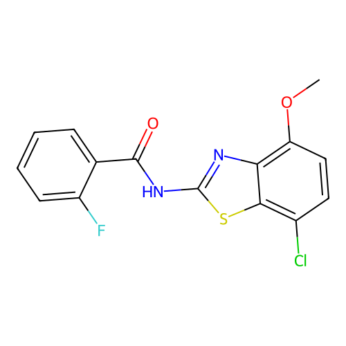 N-(7-chloro-4-methoxybenzo[d]thiazol-2-yl)-2-fluorobenzamide structure