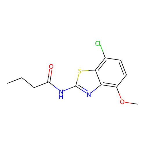 N-(7-chloro-4-methoxybenzo[d]thiazol-2-yl)butyramide structure