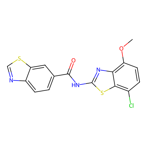 N-(7-chloro-4-methoxybenzo[d]thiazol-2-yl)benzo[d]thiazole-6-carboxamide structure