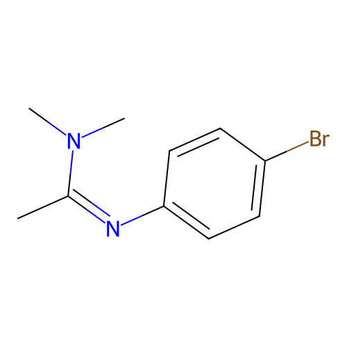 N'-(4-bromo-phenyl)-N,N-dimethyl-acetamidine structure
