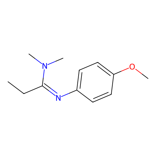 N,N-Dimethyl-N'-(4-methoxyphenyl)-propionamidine structure