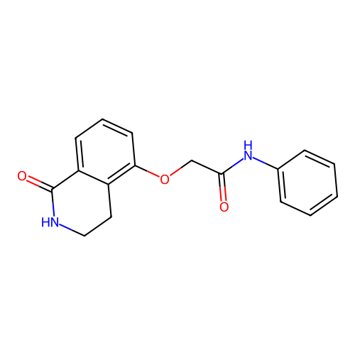 2-((1-oxo-1,2,3,4-tetrahydroisoquinolin-5-yl)oxy)-N-phenylacetamide structure