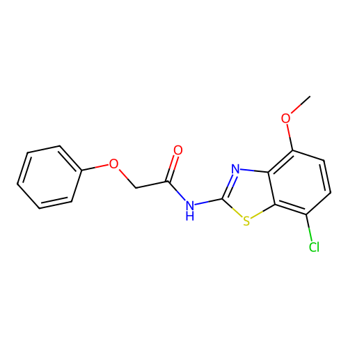 N-(7-chloro-4-methoxybenzo[d]thiazol-2-yl)-2-phenoxyacetamide structure
