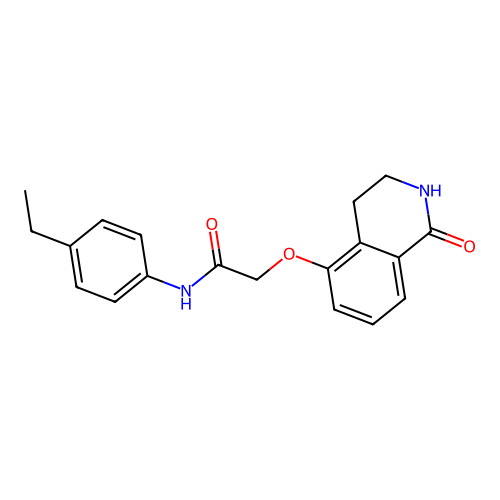 N-(4-ethylphenyl)-2-((1-oxo-1,2,3,4-tetrahydroisoquinolin-5-yl)oxy)acetamide structure