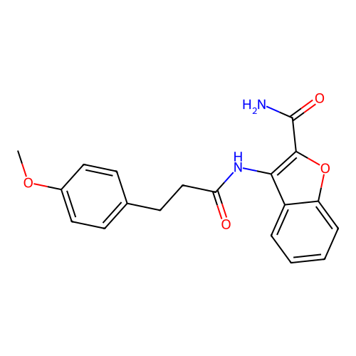 3-(3-(4-Methoxyphenyl)propanamido)benzofuran-2-carboxamide structure