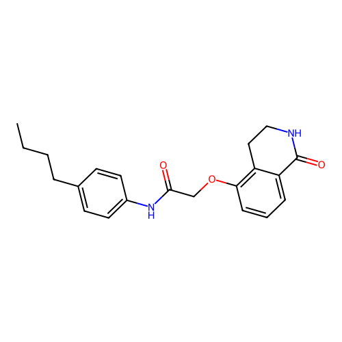 N-(4-butylphenyl)-2-[(1-oxo-3,4-dihydro-2H-isoquinolin-5-yl)oxy]acetamide structure