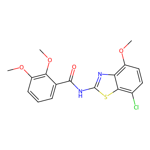 N-(7-chloro-4-methoxybenzo[d]thiazol-2-yl)-2,3-dimethoxybenzamide structure