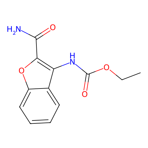 ethyl N-(2-carbamoyl-1-benzofuran-3-yl)carbamate structure