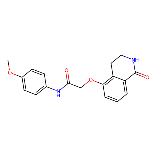 N-(4-methoxyphenyl)-2-((1-oxo-1,2,3,4-tetrahydroisoquinolin-5-yl)oxy)acetamide structure