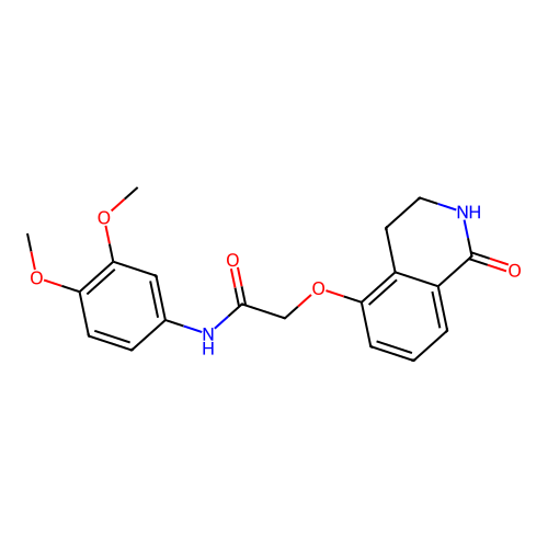 N-(3,4-dimethoxyphenyl)-2-[(1-oxo-3,4-dihydro-2H-isoquinolin-5-yl)oxy]acetamide structure