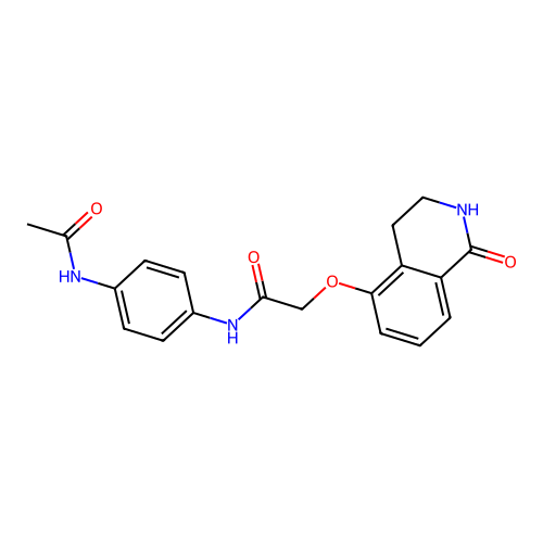 N-(4-acetamidophenyl)-2-[(1-oxo-3,4-dihydro-2H-isoquinolin-5-yl)oxy]acetamide structure