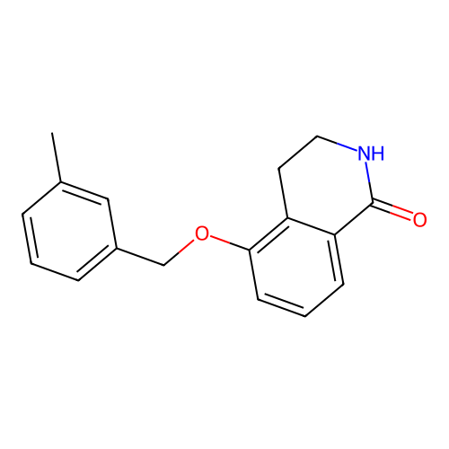 5-((3-methylbenzyl)oxy)-3,4-dihydroisoquinolin-1(2H)-one structure
