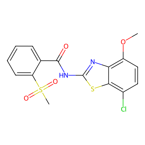 N-(7-chloro-4-methoxybenzo[d]thiazol-2-yl)-2-(methylsulfonyl)benzamide structure
