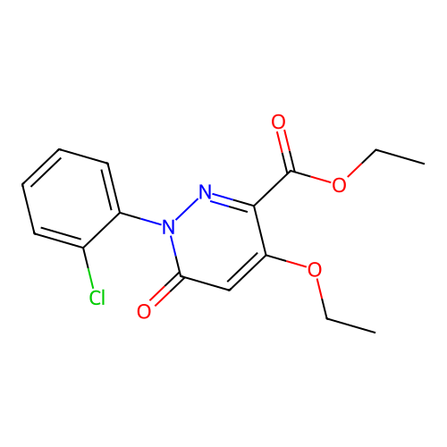 Ethyl 1-(2-chlorophenyl)-4-ethoxy-6-oxo-1,6-dihydropyridazine-3-carboxylate structure