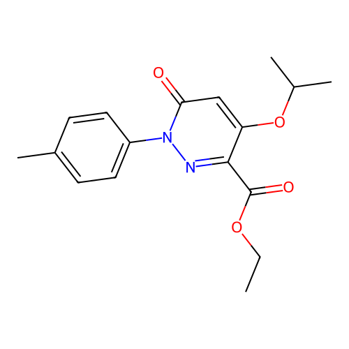 Ethyl 1-(4-methylphenyl)-6-oxo-4-propan-2-yloxypyridazine-3-carboxylate structure