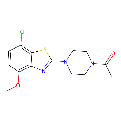 1-(4-(7-Chloro-4-methoxybenzo[d]thiazol-2-yl)piperazin-1-yl)ethanone structure