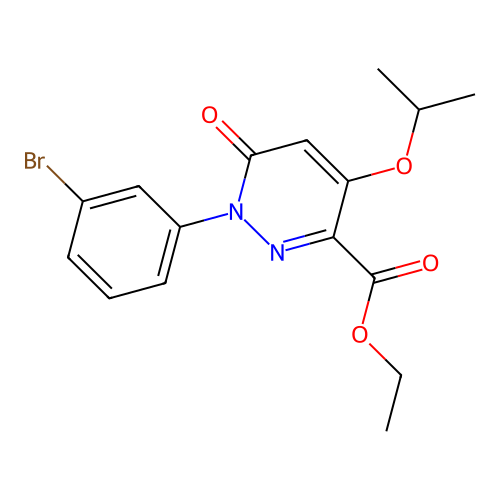 Ethyl 1-(3-bromophenyl)-6-oxo-4-propan-2-yloxypyridazine-3-carboxylate structure