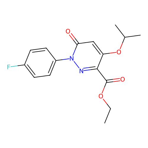 Ethyl 1-(4-fluorophenyl)-6-oxo-4-propan-2-yloxypyridazine-3-carboxylate structure