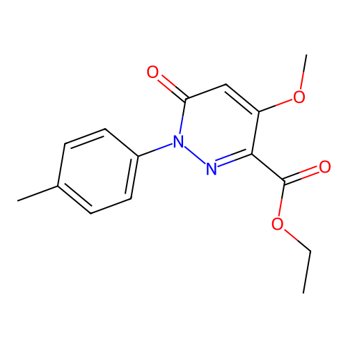 Ethyl 4-methoxy-1-(4-methylphenyl)-6-oxo-1,6-dihydropyridazine-3-carboxylate structure