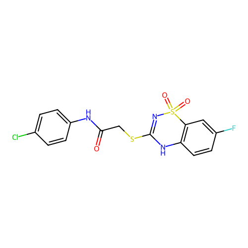 N-(4-chlorophenyl)-2-[(7-fluoro-1,1-dioxo-4H-1 structure